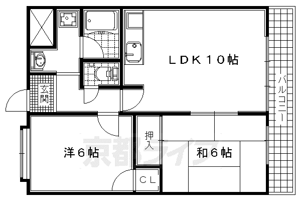 サンステージ15(2LDK/2階)の間取り写真