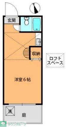 プリネッツハイツ北松戸(ワンルーム/1階)の間取り写真