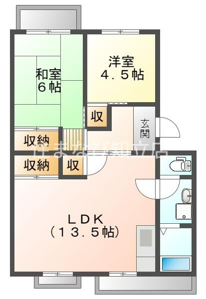 ドエル森下(2LDK/2階)の間取り写真
