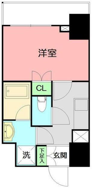 GRANDREVE横濱 II(1K/11階)の間取り写真