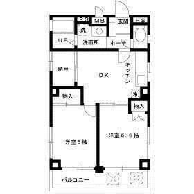 ANDO BILD(2SDK/3階)の間取り写真