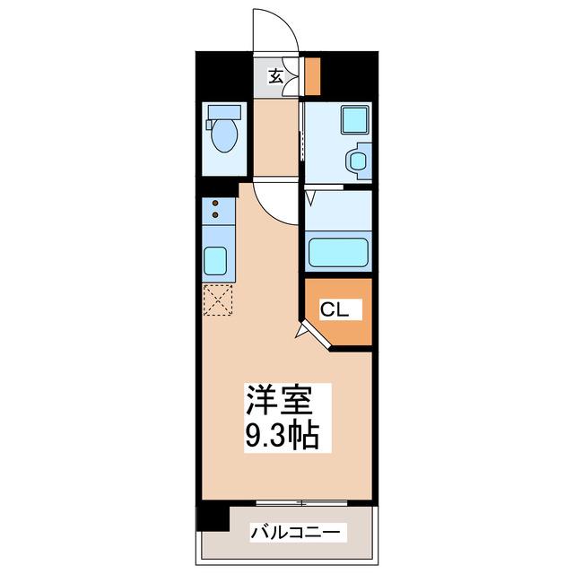ホワイトステージ水前寺公園(ワンルーム/5階)の間取り写真