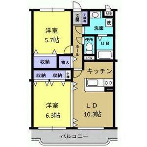 Y&Mシルキー(2LDK/1階)の間取り写真