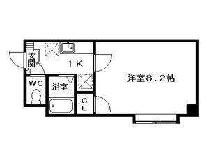 CORE24B(1K/3階)の間取り写真