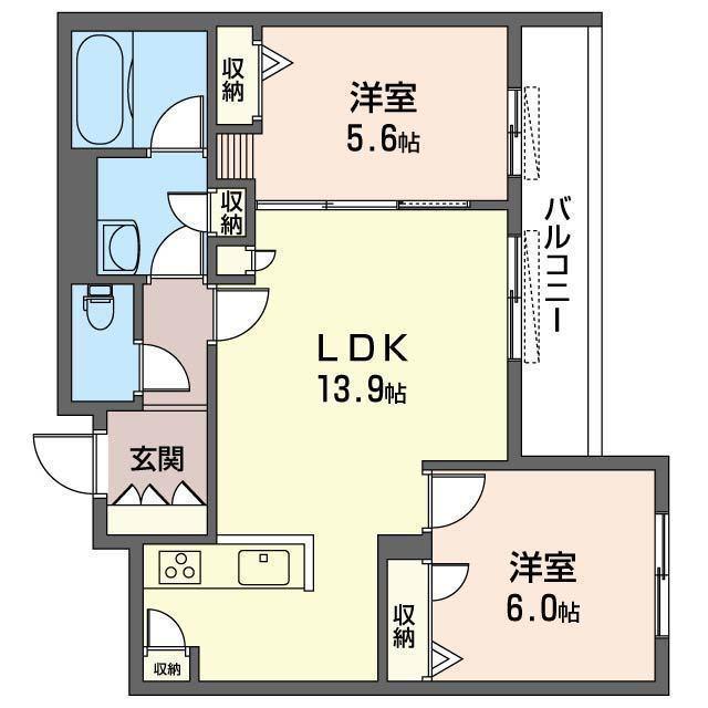 AVANCE(2LDK/1階)の間取り写真