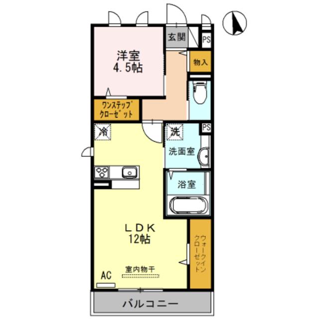 コンフォール浅香(1LDK/2階)の間取り写真