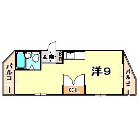 ラ・ルーチェ八幡町(ワンルーム/3階)の間取り写真