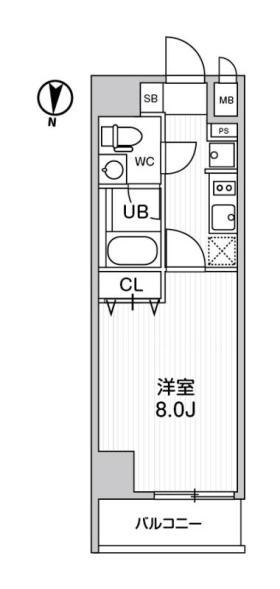 レオーネ南千住II(1K/2階)の間取り写真
