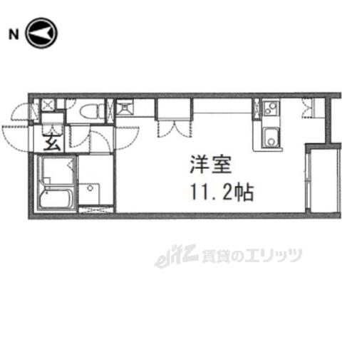 レオネクストノースブリッジ三山(ワンルーム/2階)の間取り写真