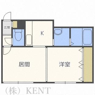 サンクレスト発寒中央(1LDK/2階)の間取り写真