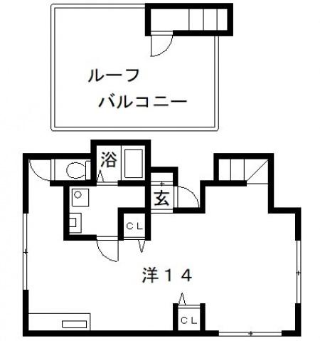 ヴィジュエ西田辺(ワンルーム/3階)の間取り写真