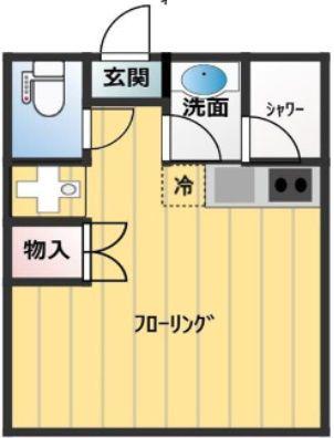 サクラメント蓮根(ワンルーム/1階)の間取り写真