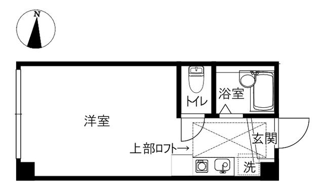 スタンダールN(ワンルーム/1階)の間取り写真