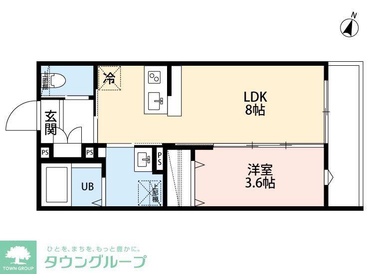 ROBOT HOME 与野本町III(1LDK/2階)の間取り写真
