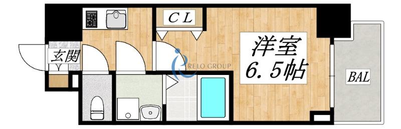 IW RESIDENCE大阪CREST TAPP(1K/7階)の間取り写真