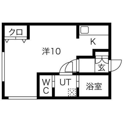 ウィルジョバンニ(1K/3階)の間取り写真