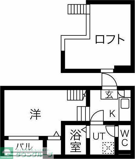 GIFTI 旧物件名EMブランドール(1K/2階)の間取り写真