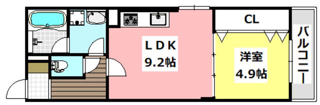 TWO BRIDGE ツーブリッジ(1LDK/3階)の間取り写真