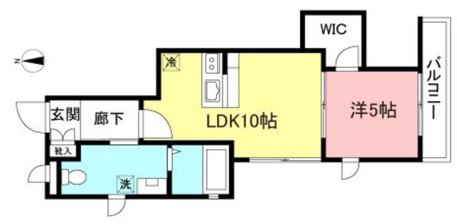 クオレール下北沢(1LDK/1階)の間取り写真