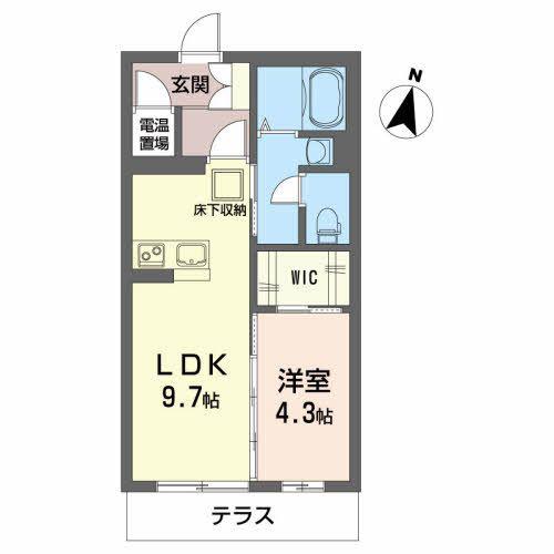 APPLAUSE(1LDK/2階)の間取り写真