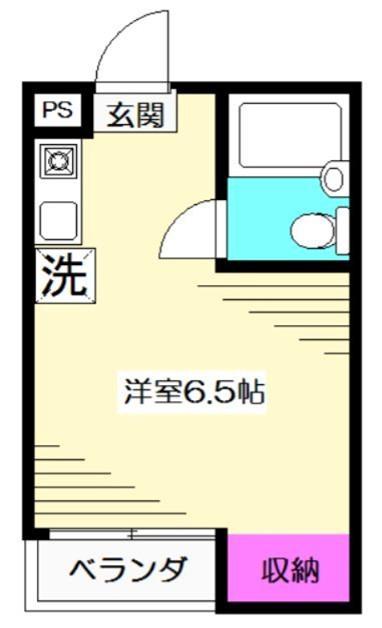 フラット荻窪(ワンルーム/1階)の間取り写真
