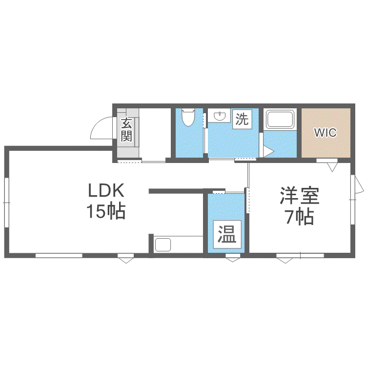 リ・ライフ(1LDK/1階)の間取り写真