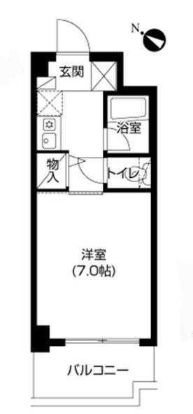 アーバネックス西宮門戸(1K/3階)の間取り写真