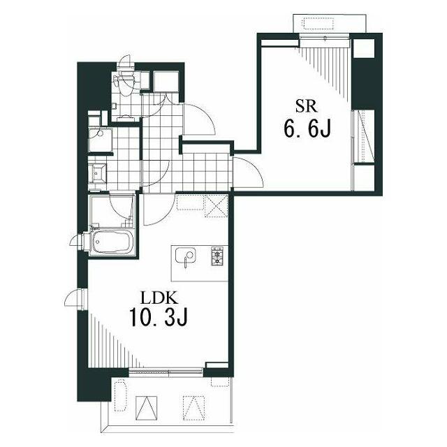 ラティエラ文京音羽 部屋番号603(1LDK/6階)の間取り写真