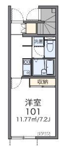 レオネクストRYUSEI(1K/1階)の間取り写真