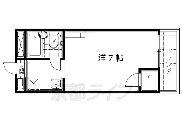 ロイヤルハイツ八洲I(1K/2階)の間取り写真