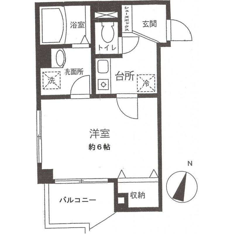 MONREVE-M・M(1K/3階)の間取り写真