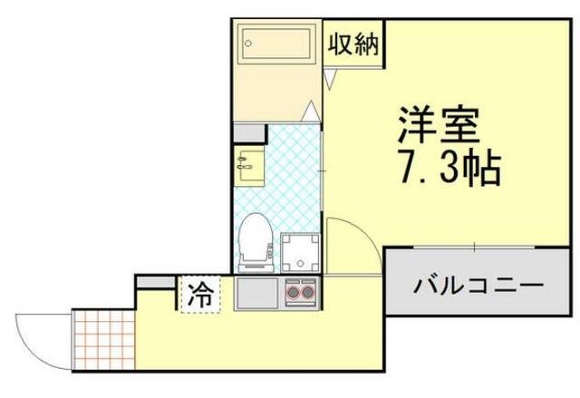 モナーク生田(1K/3階)の間取り写真