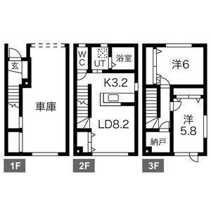 パレス拓北(2SLDK/1階)の間取り写真