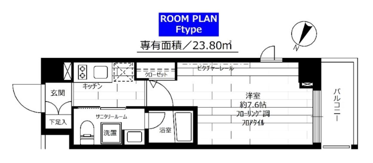 ステージグランデ平和台(1K/3階)の間取り写真