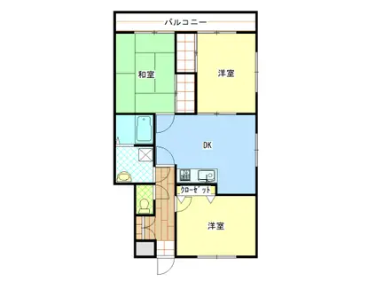 サン・マーブル(3LDK/3階)の間取り写真
