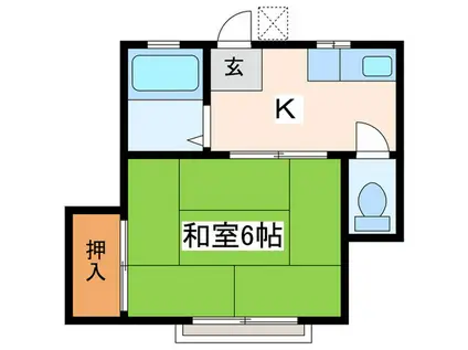 平沼マンション(1K/1階)の間取り写真
