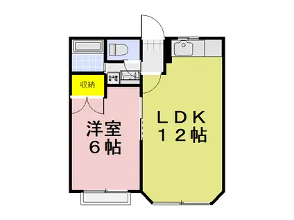 パストラル(1LDK/2階)の間取り写真