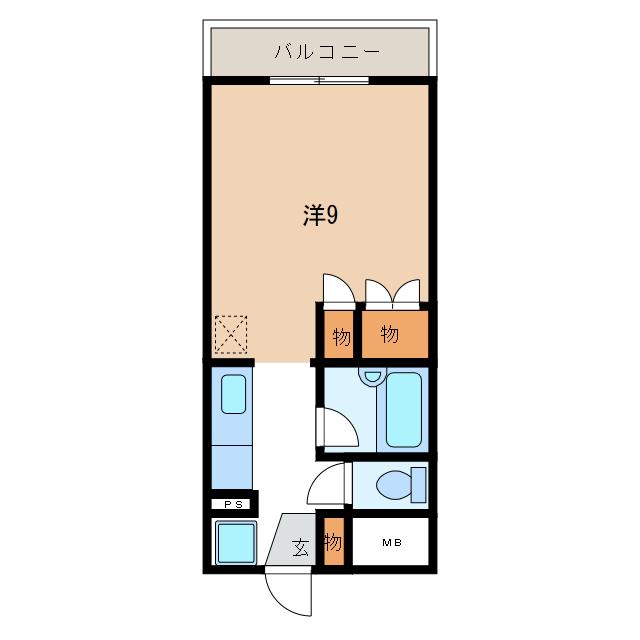 PLAISIR本庄(ワンルーム/3階)の間取り写真