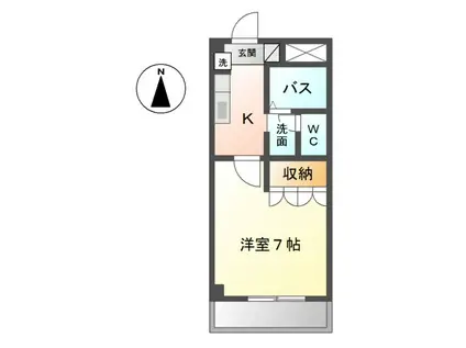 グランコートサノ(1K/2階)の間取り写真