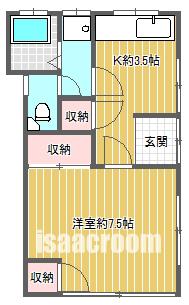 恵比寿3丁目ハウス(1K/1階)の間取り写真
