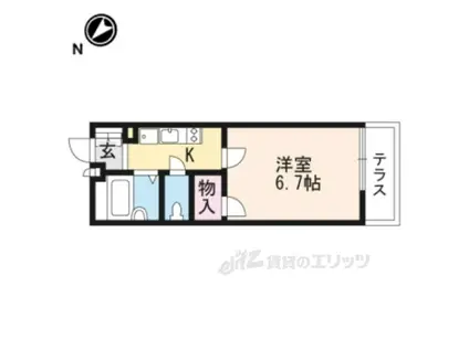 レオパレスシルフィード(ワンルーム/3階)の間取り写真