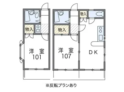 レオパレス亀有第4(1K/1階)の間取り写真