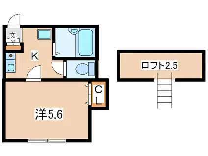 アゼリアガーデンズ百合ヶ丘壱番館(1K/1階)の間取り写真