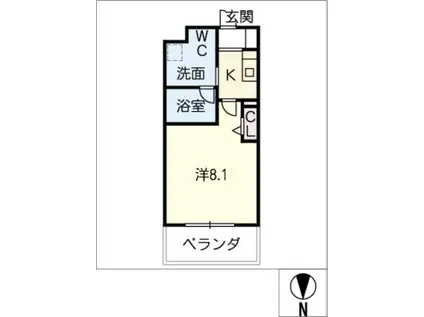 サカエ東桜ビル(1K/7階)の間取り写真