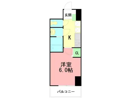 S-FORT茅ヶ崎(1K/4階)の間取り写真