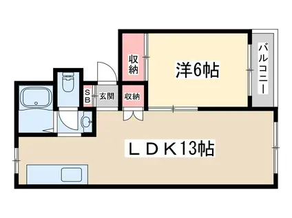 グランドコーポラス新大阪(1LDK/4階)の間取り写真