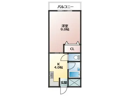 メゾンササキ(1K/3階)の間取り写真