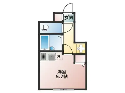 パティシオン駒込(ワンルーム/1階)の間取り写真