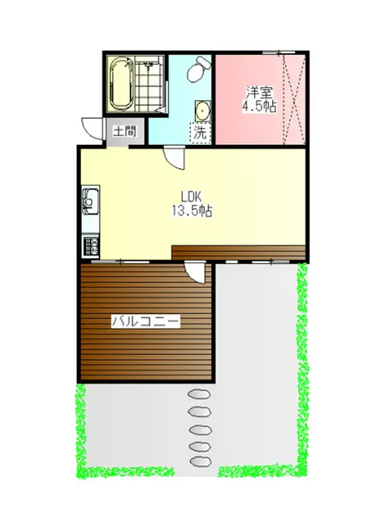 AURA243多摩平の森 1階階 間取り
