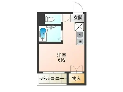 セラ北加賀屋A棟(ワンルーム/1階)の間取り写真